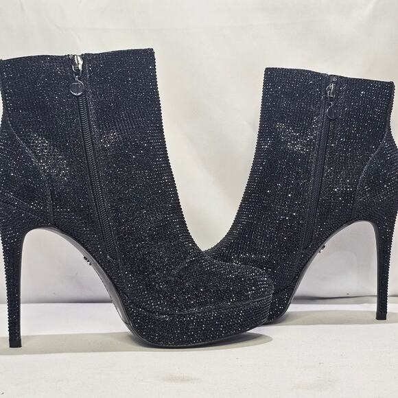 Thalia Sodi Women's Chiara Platform Dress Booties Size 10 Black Glitter NWT - Picture 2 of 8